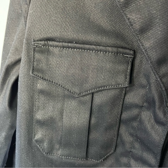 Joe’s Jeans Cropped Waxed Denim Jacket | Rick Owens vibes 🌚 - Picture 4 of 6